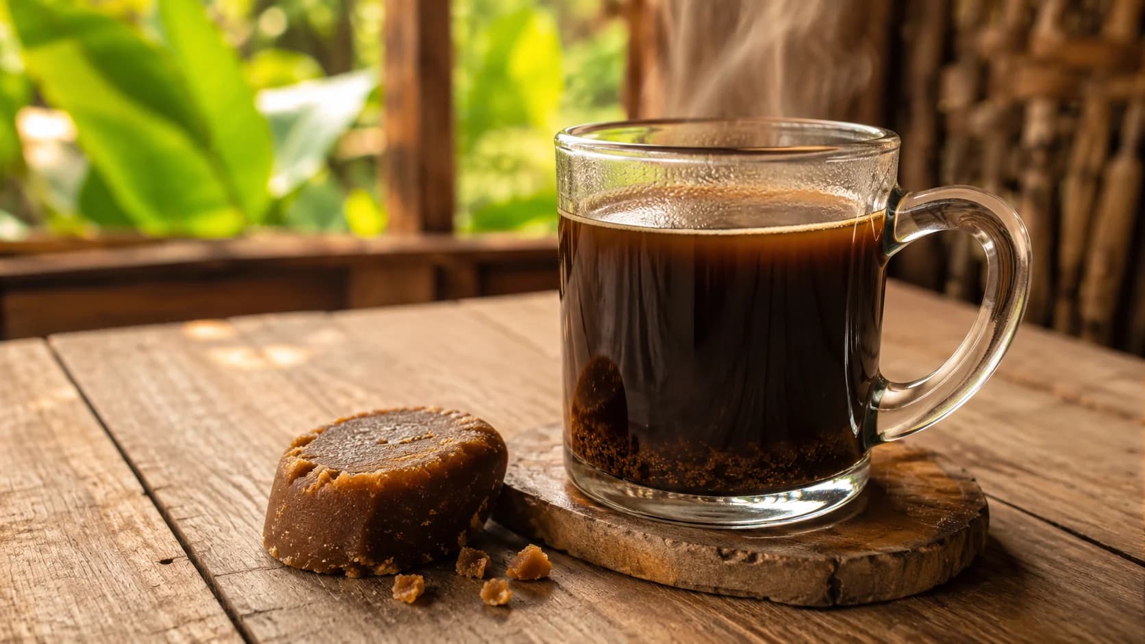 Kopi tubruk unfiltered Indonesian coffee served in a glass