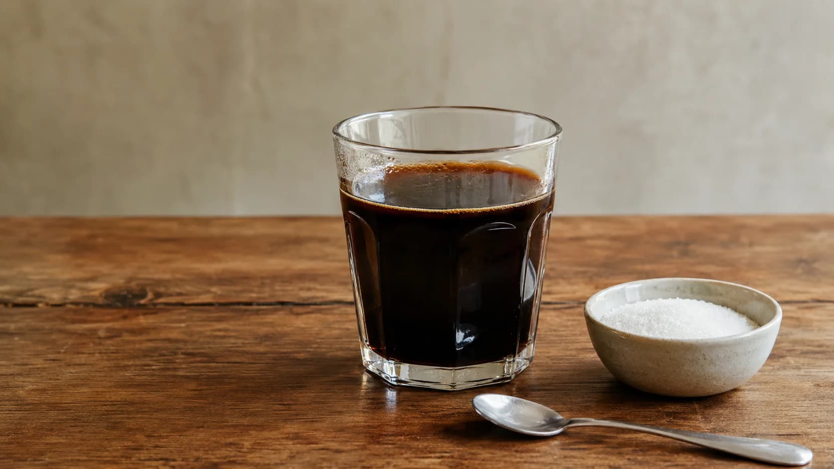 Vietnamese coffee on a table with phin filter and condensed milk nearby