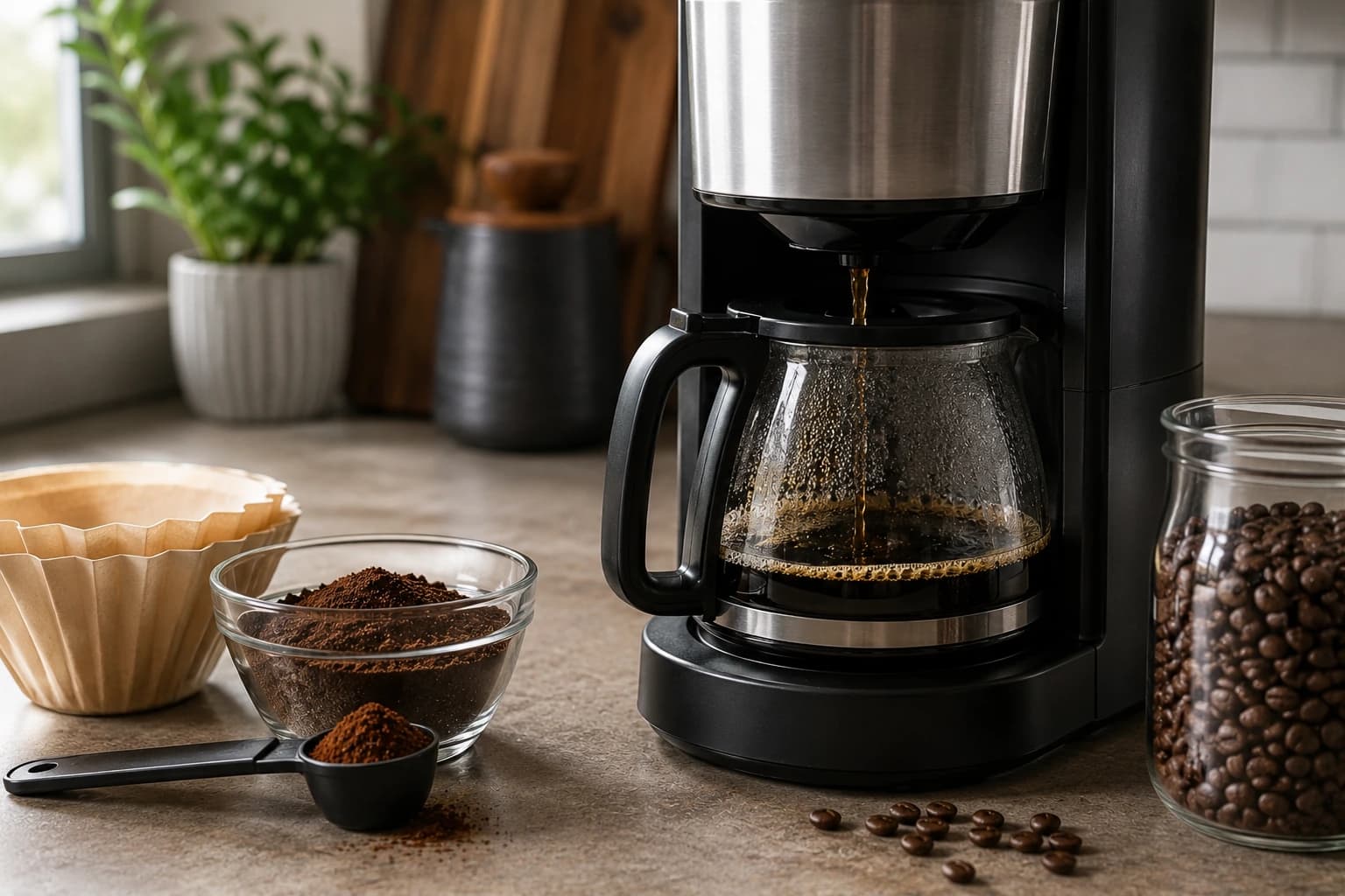 Drip machine, pour over, French press, AeroPress, and cold brew coffee makers shown together.