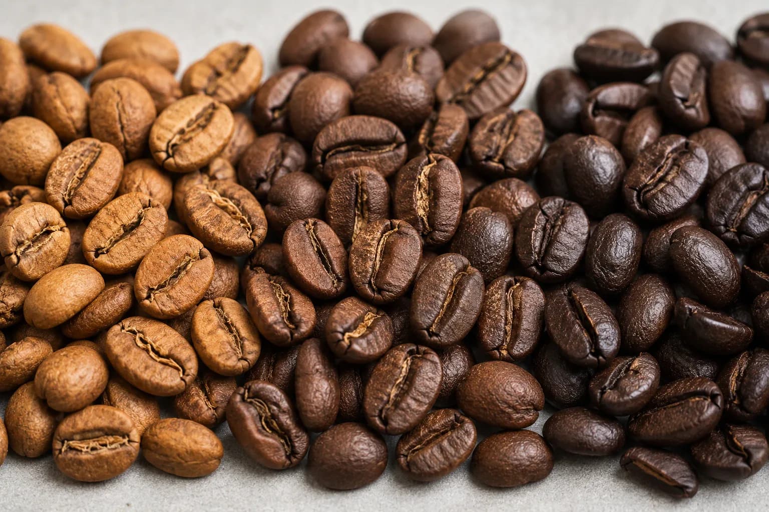 Coffee bean roast levels and surface texture examined while diagnosing burnt flavor