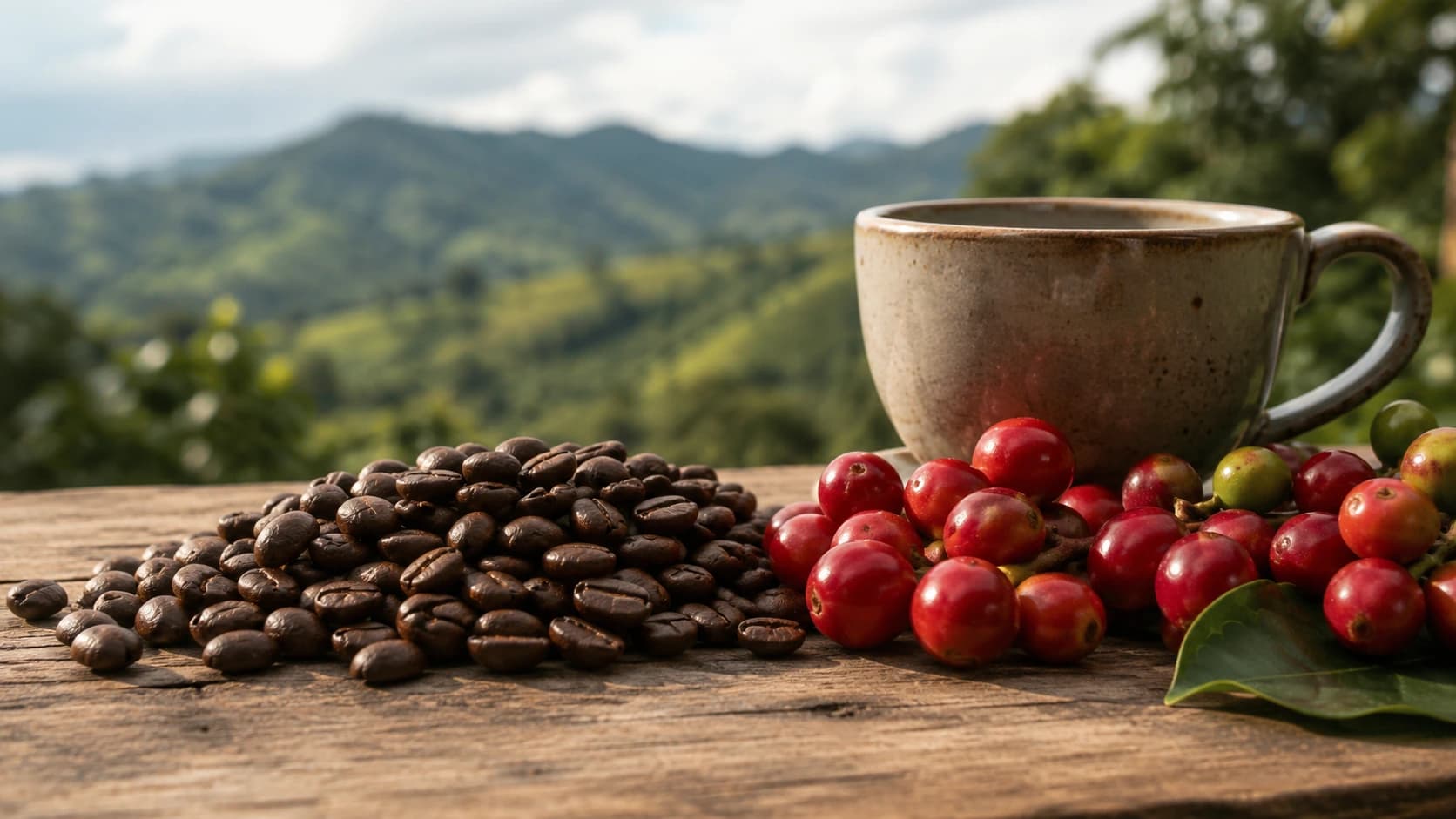 African coffee flavor reference with citrus, berry, floral and tea-like cues