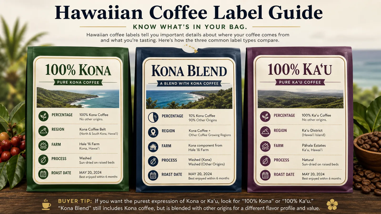 Hawaiian coffee being processed after harvest
