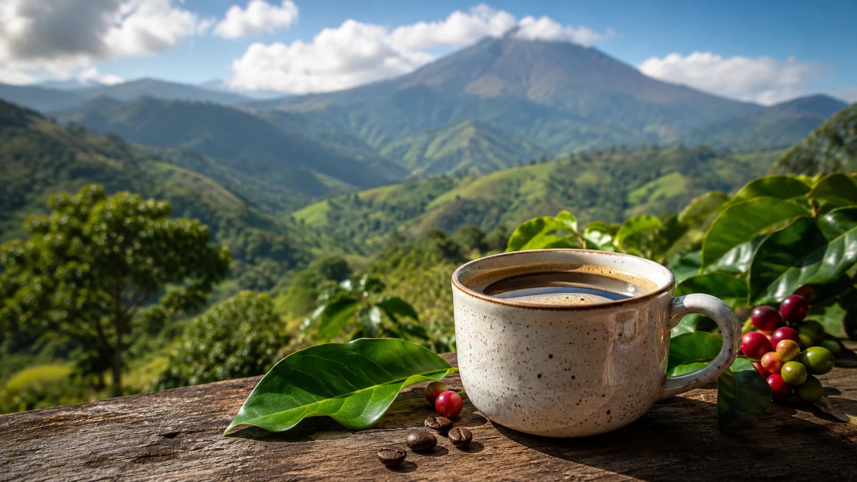 Chiriquí coffee farms and mountain growing landscape