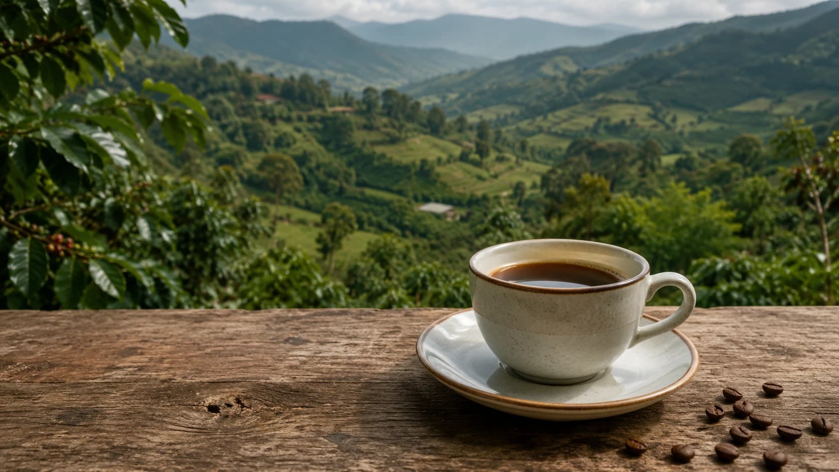 Limu coffee landscape in Ethiopia