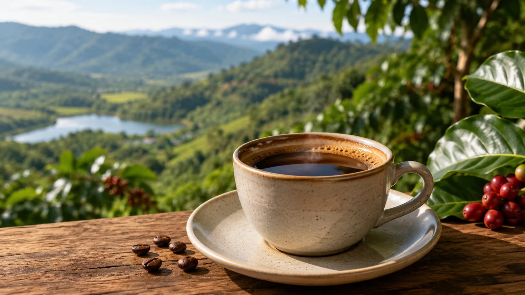 Sidama / Sidamo coffee landscape in Ethiopia