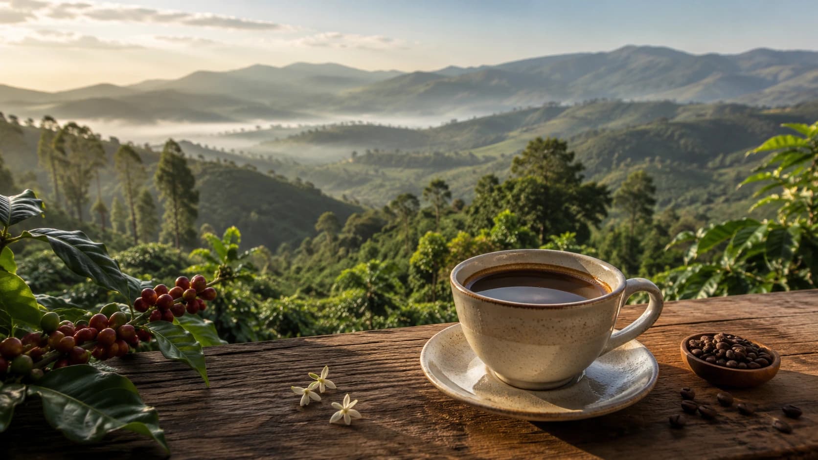 Representative highland coffee landscape in southern Ethiopia